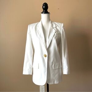 OLEG CASSINI | White Blazer Jacket Sz 4P